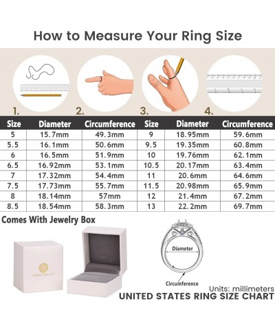 Wedding Ring Sets for Him and Her 5A Cubic Zirconia Ring Women Men Band Promise Rings for Couples Size 5-13 Men's Size 13 & W...