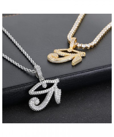 Full Iced Out AAA+ CZ Eye of Horus Pendant Necklace Hip Hop Jewelry Gift For Men Women Gold $15.07 Necklaces