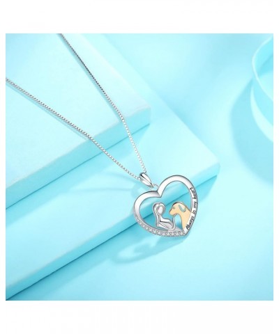 925 Sterling Silver Cute Cat Dog Pet Pendant Necklace Animal Jewelry for Women Daughter Teen Girls Birthday Gifts girl and do...