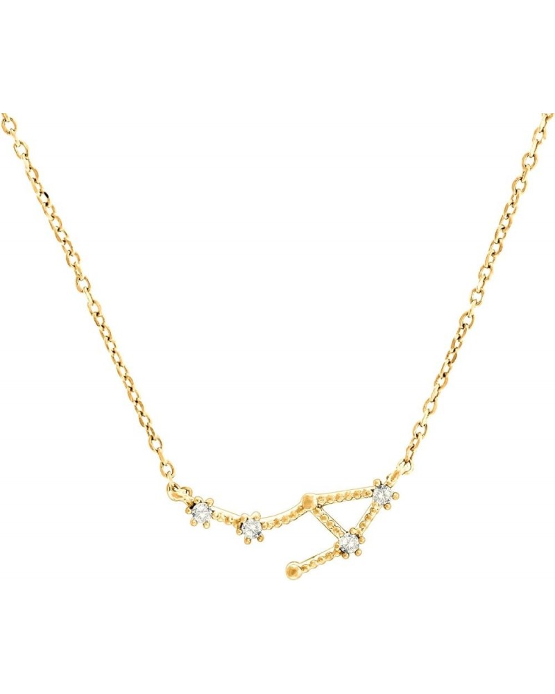 14K Gold Plated Astrology Constellation Horoscope Zodiac Necklace 16-18 Yellow Gold Libra $9.69 Necklaces