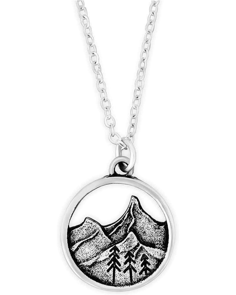 Mountain Necklace Nature Forest Necklace Adventure Mountain Tree Necklace For Men Climbers Lover Necklace Mountain Necklace 0...