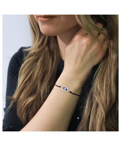 Dainty Layered Evil Eye Bracelets for Women, 14K Gold Filled Adjustable Bead Layering Bracelet Cute CZ Evil Eye Bar Coin Brac...