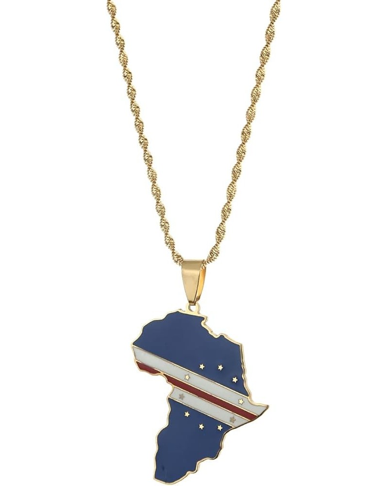 Africa Map Pendant Necklaces African of Maps Jewelry Charms Gold Color Africa Map Neckalce Cabo Verde Gold $7.97 Necklaces