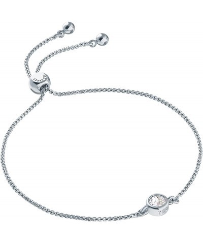 Sarsa Plain Crystal Bracelet Silver Tone/Crystal $25.50 Bracelets