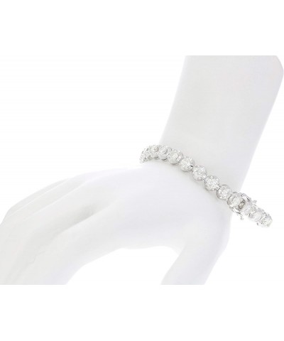 2 to 11 cttw Diamond Bracelet 14K White Gold Tennis Round 7 Inch 8.0 carats $1.00 Bracelets