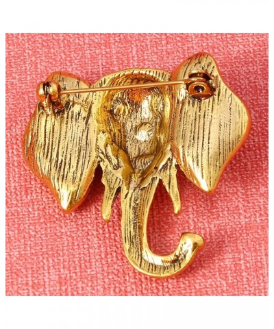 Women Rhinestone Elephant Brooch Pin Elephant Buckle Brooch (Old Silver(2pcs)), 3.7*3.7cm Bronze(2pcs) $6.24 Brooches & Pins