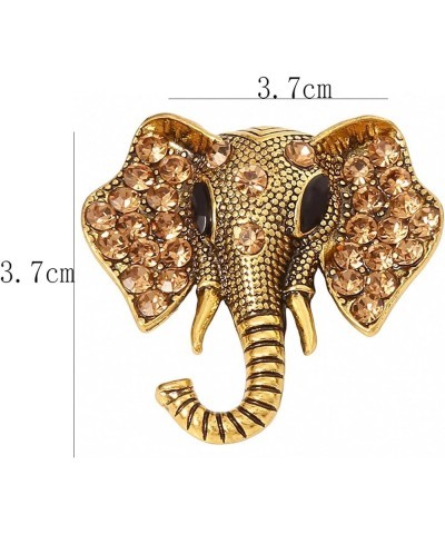 Women Rhinestone Elephant Brooch Pin Elephant Buckle Brooch (Old Silver(2pcs)), 3.7*3.7cm Bronze(2pcs) $6.24 Brooches & Pins