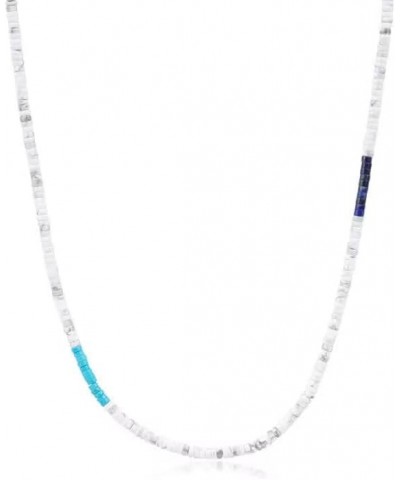 Mens Womens Heishi Genuine Stone Beaded Necklace 26" Howlite $13.86 Necklaces