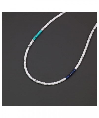 Mens Womens Heishi Genuine Stone Beaded Necklace 26" Howlite $13.86 Necklaces