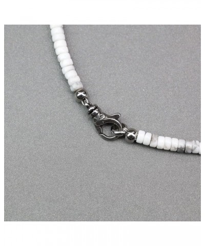 Mens Womens Heishi Genuine Stone Beaded Necklace 26" Howlite $13.86 Necklaces