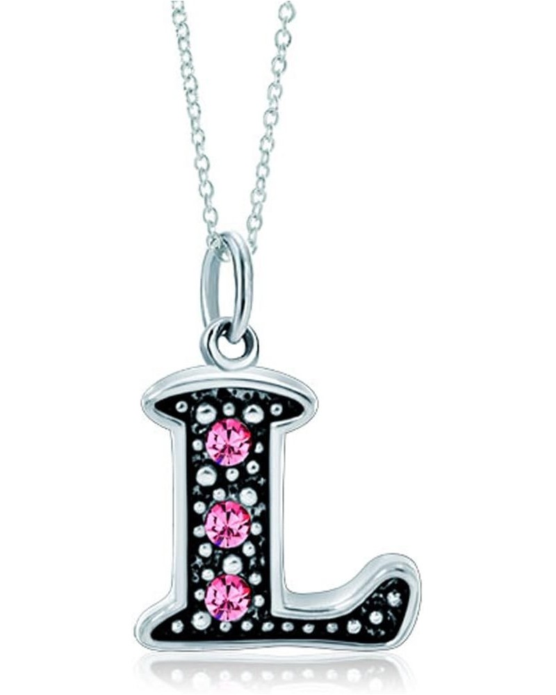 Pink Letter A-Z Alphabet Initial Charms Bead Necklace Pendant L $9.35 Bracelets