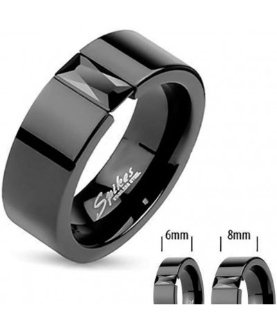 His and Hers 4 Piece?Black Ion Plated Stainless Steel Wedding Engagement Ring Band Set Women's Size 08 Men's 08mm Size 10 $22...