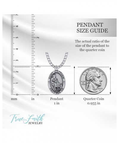 Sterling Silver St Matthew Medal Patron Saint Pendant Necklace Religious Jewelry, 7/8 Inch $45.92 Necklaces