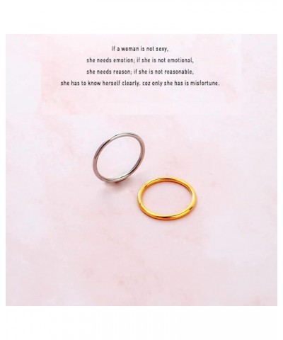 18K Gold Plated Friendship Rings for Women | Stainless Steel Promise Ring | Wedding Engagement Band 5mm Non Tarnish (Sliver, ...