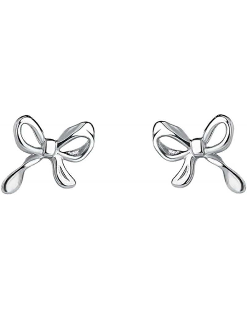 Silver Star Stud Earrings For Girls Women, 925 Sterling Silver Post Dainty Four-pointed Small Stars Stud Earrings | Cute Tiny...