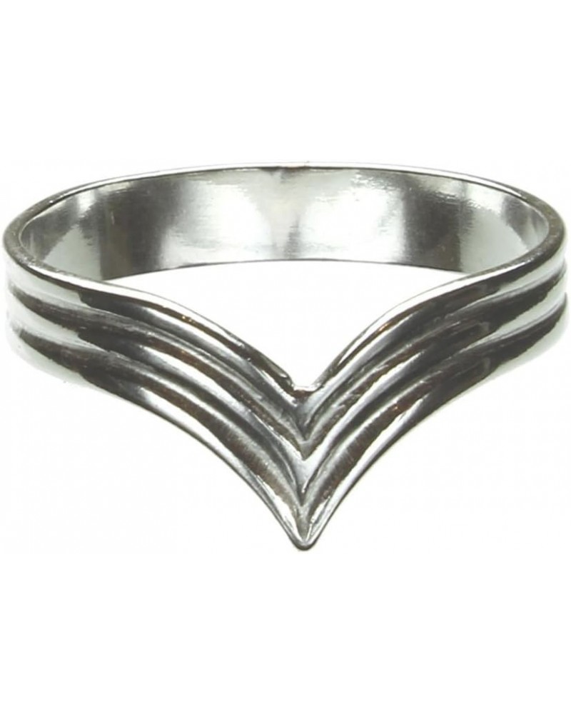 Sterling Silver V Triple Band Chevron Ring 8mm Italy Italian $8.25 Others