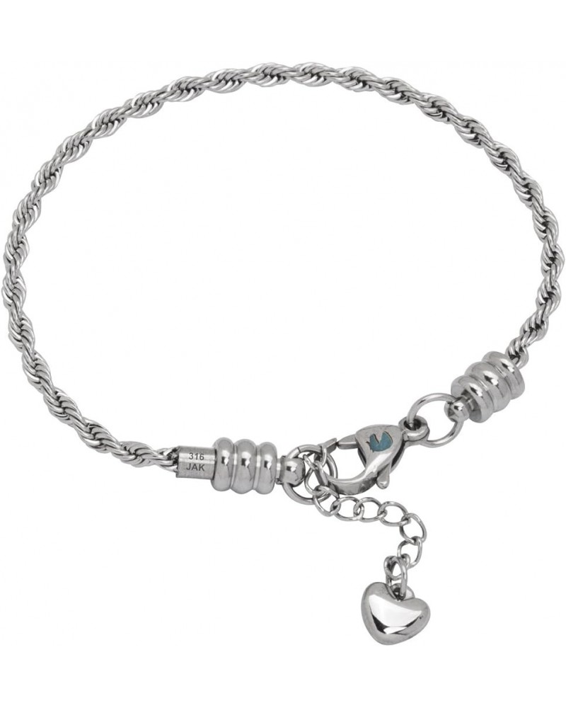 European Charm Bracelet for Women and Girls Bead Charms, Stainless Steel Rope Chain, Claw 10 Inch (25.5 cm) $7.50 Bracelets