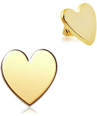 (With Anchor) Gold Plated Heart Dermal Top Surgical Steel (316L) 1 Piece 14g (1.6mm), 3mm top (D14G) $9.59 Body Jewelry