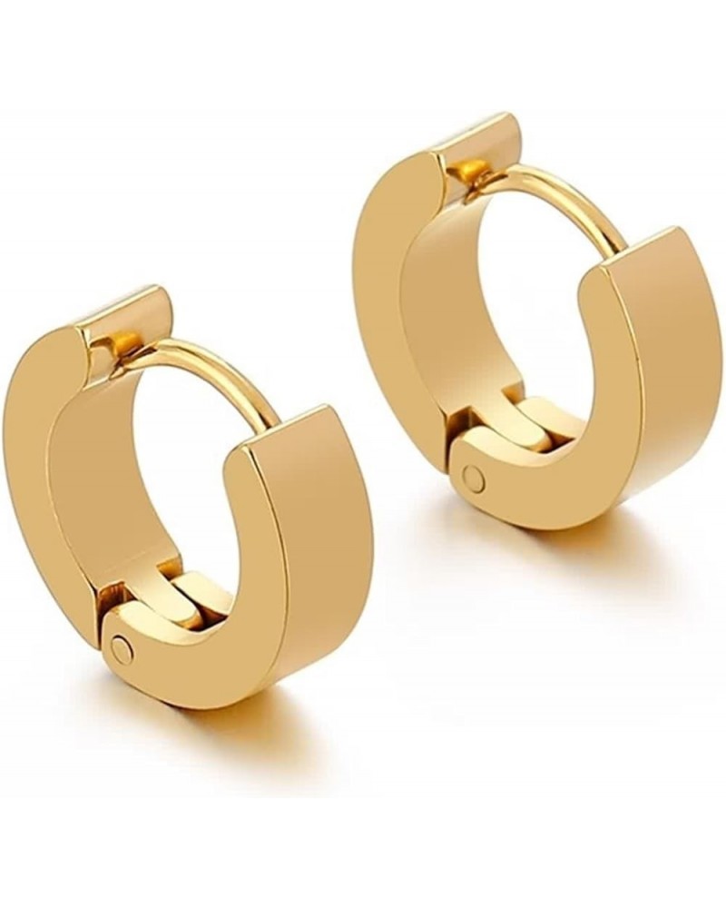 Earrings for Women Titanium, Metal Hoop Earrings Circle Geometry Simple Style Gift for Wife Mom Her Friend gold 4x9 $10.07 Ea...