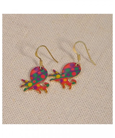 Whimsical Charm Dangle Earrings - Blue Butterfly Pink Octopus $7.27 Earrings