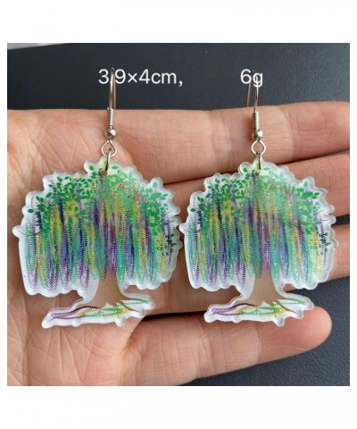 Mardi Gras Earrings for Women Carnival Theme Mask Hat Lobster Modelling Earrings Mardi Gras Acrylic Dangle Earrings for Holid...