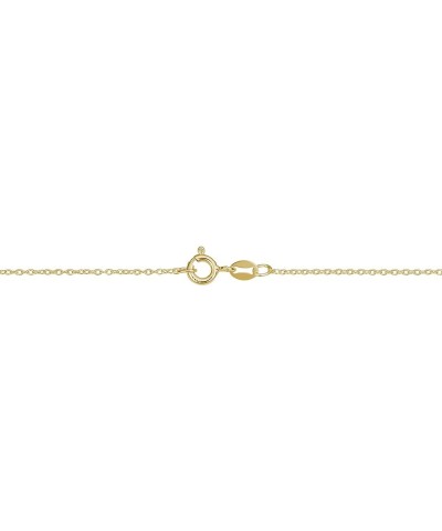 Sterling Silver or Yellow Gold Over Sterling Silver Cable Chain Necklace for Women (1.2 mm, 1.6 mm or 2.1 mm) 16 inch 1.2 mm ...