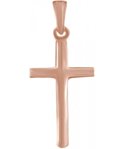 Jewel Zone US 14k Solid Yellow Gold Cross Crucifix Charm Pendant Necklace Rose Gold $59.20 Necklaces