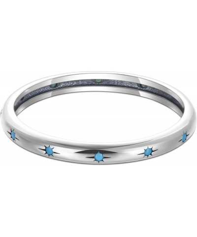 925 Sterling Silver Ring Engagement Wedding Band with Blue Turquoise Stackable Rings for Her Size 4-10 silver $8.82 Rings