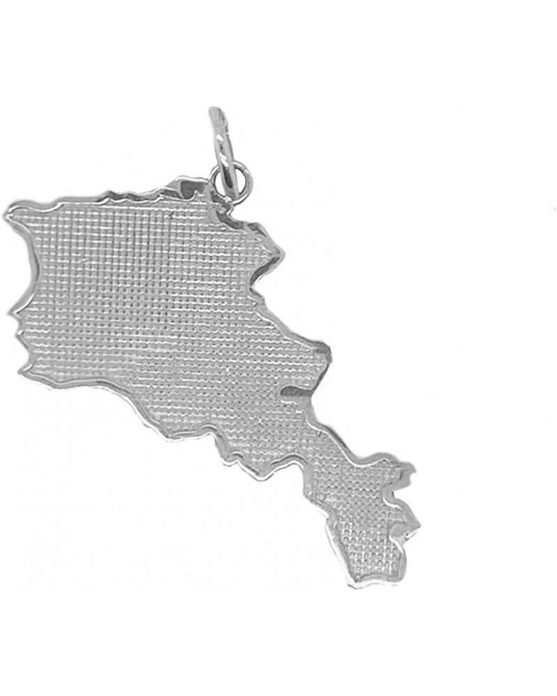 Solid Sterling Silver Armenia Map Pendant $14.70 Pendants