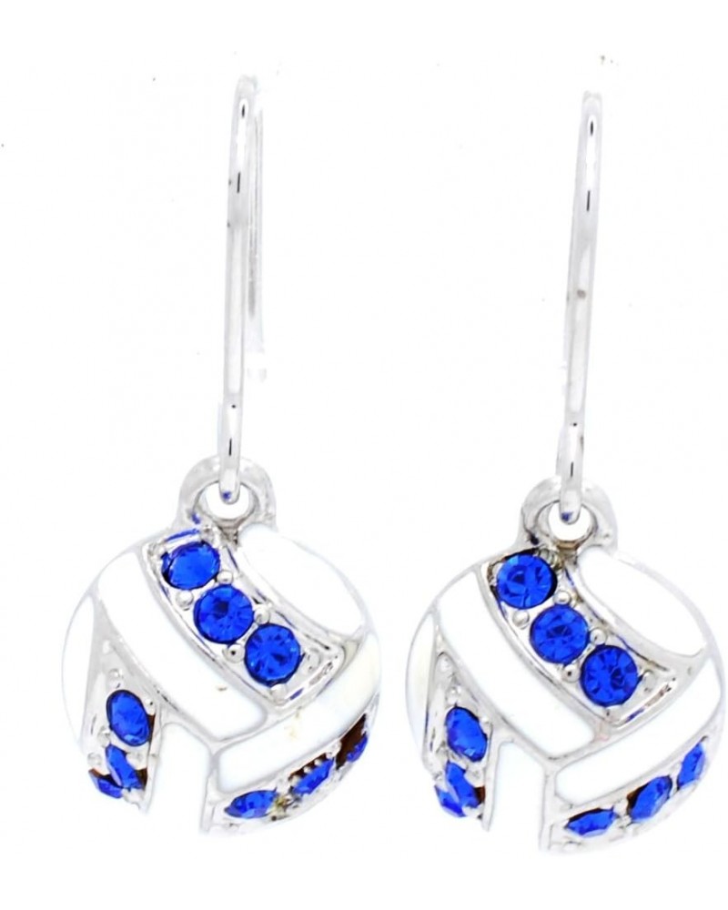 Volleyball Earrings with Crystals and Enamel Royal Blue $8.61 Earrings