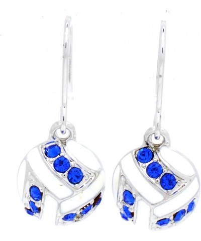 Volleyball Earrings with Crystals and Enamel Royal Blue $8.61 Earrings