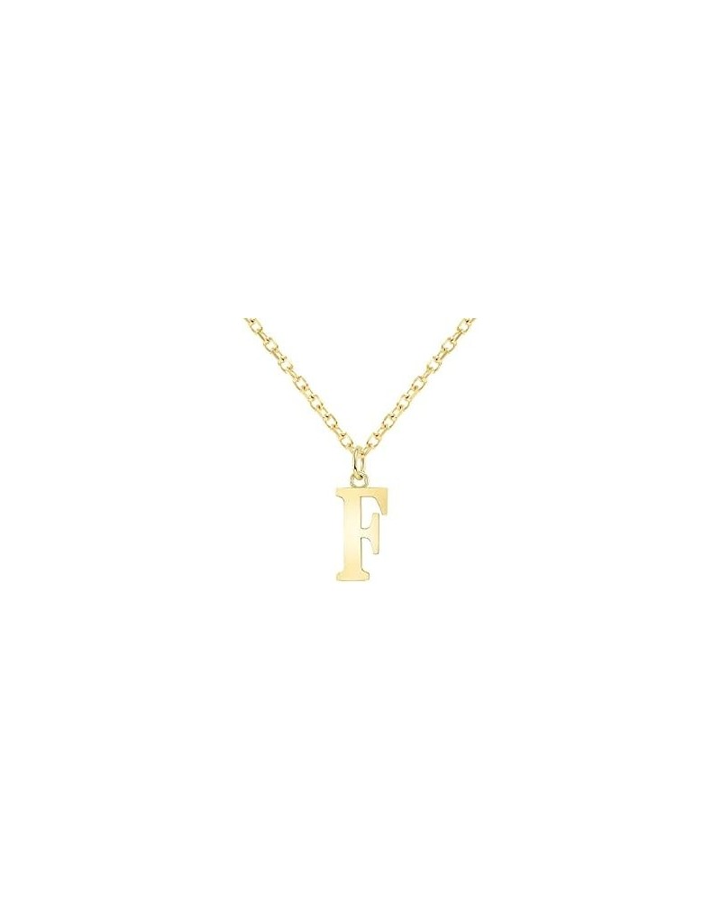 Solid 10k Yellow Gold Personalized Initial Letter A-Z Pendant Necklace F $43.20 Necklaces