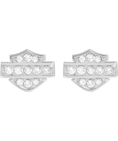 Harley-Davidson Women's Petite White Bling Bar & Shield Post Earrings HDE0282 $32.09 Earrings