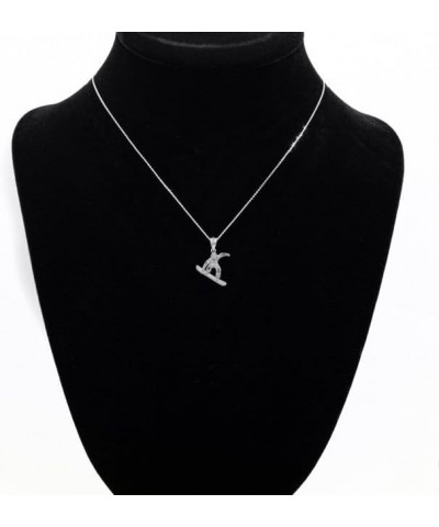 Snowboarding Winter Sports 3D Charm Pendant 925 Sterling Silver Pendant + 20" Chain $23.99 Pendants