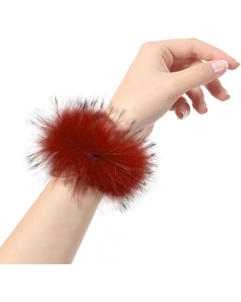 Women's Feather Slap Bracelet Snap Cuff Bracelets Fluffy Feather Cuffs Sleeves Wrist Decoration Cuff Sleeves Slap Type 31 $9....