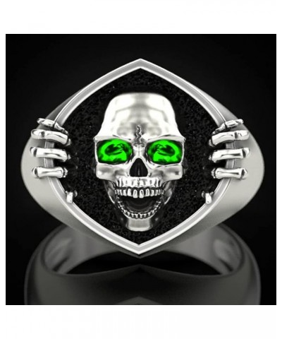 Unisex S925 Sterling Silver Retro Skull Ring Jewelry Gift for Women Men Ring_B $9.53 Rings