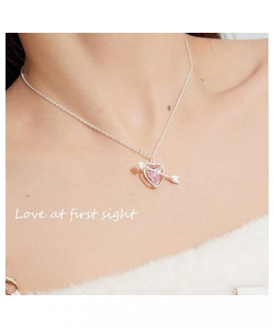 Cute Heart Necklace Tiny 14k Gold Heart Pendant Choker Necklaces Small Gold Love Open Heart Chain Necklace for Women Dainty G...