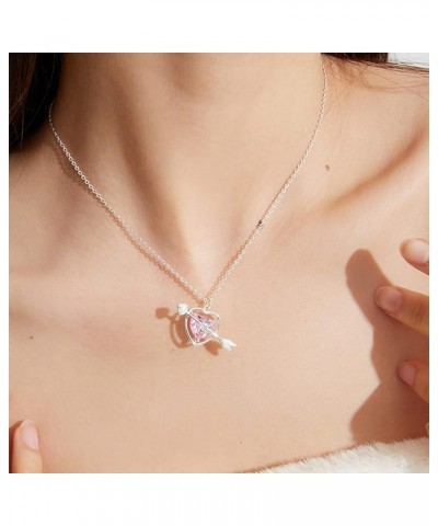 Cute Heart Necklace Tiny 14k Gold Heart Pendant Choker Necklaces Small Gold Love Open Heart Chain Necklace for Women Dainty G...