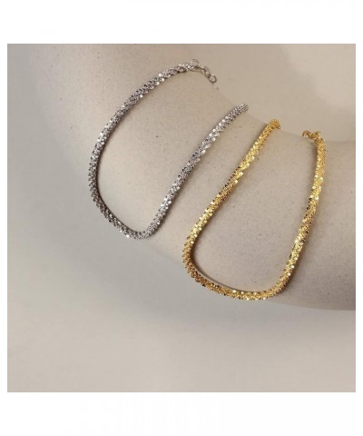 Dainty Gold Bracelets for Women Cute Tiny Sideways Cross Bracelets Layered Pearls Herringbone Chain Toggle Clasp Bracelet Min...