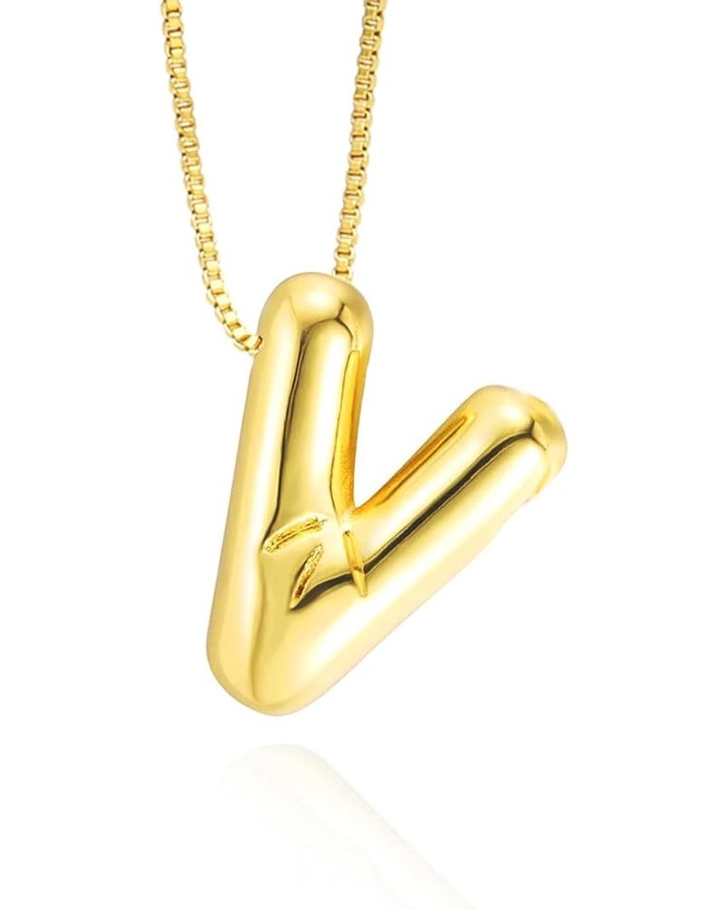 Womens Fashion Initial Necklace, Dainty Letter Necklace Gold Pendant Necklace for Women Girls Trendy V Gold $7.94 Necklaces