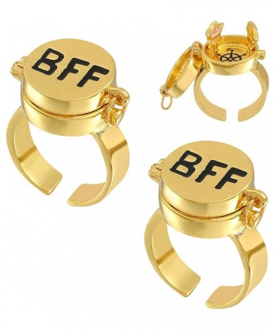 BFF Ring For Teen Cute Anime Aesthetic Couple Opening Ring For Women Girls Jewelry Close Friend Gift $11.39 Rings