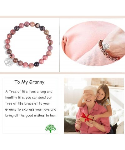 Gifts for Women Tree of life Bracelet Gifts for Grandma, Nana, Grammy, Nanny, MiMi, Granny, Nonna, GiGi, Natural Stone Charm ...