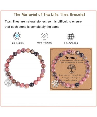 Gifts for Women Tree of life Bracelet Gifts for Grandma, Nana, Grammy, Nanny, MiMi, Granny, Nonna, GiGi, Natural Stone Charm ...