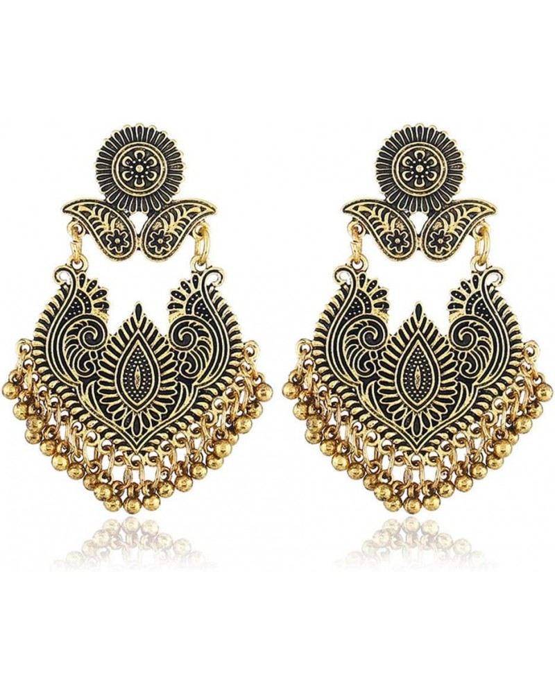 Bohemian Drop Earrings Exaggerated Pendant Drop Dangle Earrings Ladies Party Jewelry Gold $5.89 Earrings