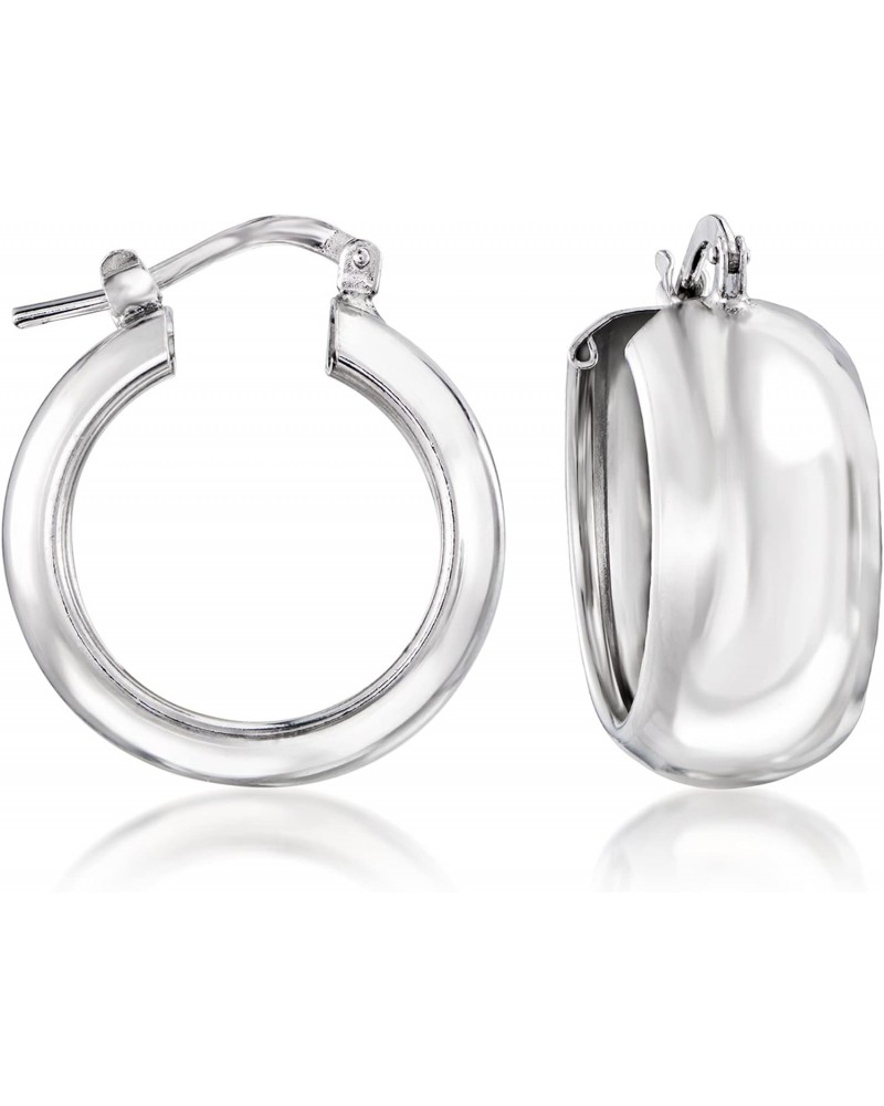 Italian Sterling Silver Hoop Earrings $25.92 Earrings