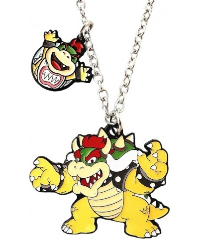 Supr Mario Necklace Metal Classic Anime Bowser Necklace Girls Women and Men 1 $7.59 Necklaces