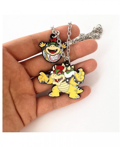 Supr Mario Necklace Metal Classic Anime Bowser Necklace Girls Women and Men 1 $7.59 Necklaces