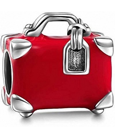 Travel Charm 925 Sterling Silver Suitcase Beads,Camera Charms,Passport,Hot Air Balloon Charms for Women Wife Mother Christmas...