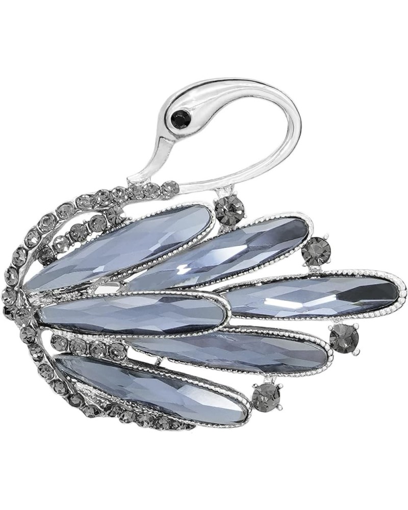 Alloy Rhinestone Animal Brooch Jewelry A Gift For Women And Girls Swan Grey $8.24 Brooches & Pins