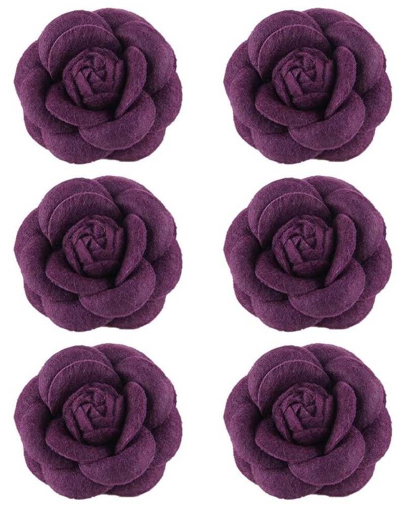 Camellia Brooch Camellia Corsage Fabric Flower Hair Clip Artificial Flower Brooches Lapel Pin for Hat Bag Dress Suit Purple $...